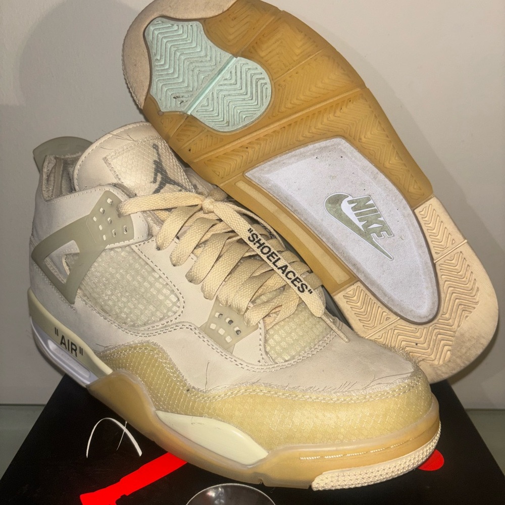 Off White x Air Jordan 4 SP “Sail“
